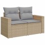 Conjunto de sofá de jardín con cojín 9 pcs beige y gris claro en Sofás de exterior | Comprar online en Foru.es