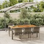 Set comedor jardín 7 pzas y cojines ratán sintético gris de vidaXL, Conjuntos de jardín - Ref: Foro24-3184997, Precio: 507,92...