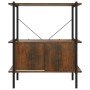 Estantería con armario 3 niveles madera y acero 80x40x92 cm en Librerías y estanterías | Comprar online en Foru.es