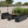 Conjunto de sofá de jardín con cojín Manual 10 pcs Negro en Sofás de exterior | Comprar online en Foru.es