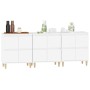 Aparadores 3 uds madera contrachapada blanco 60x35x70 cm de vidaXL, Aparadores - Ref: Foro24-3185767, Precio: 201,02 €, Descu...