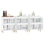 Aparadores 3 uds madera contrachapada blanco 60x35x70 cm de vidaXL, Aparadores - Ref: Foro24-3185767, Precio: 201,02 €, Descu...