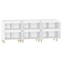 Aparadores 3 uds madera contrachapada blanco 60x35x70 cm de vidaXL, Aparadores - Ref: Foro24-3185767, Precio: 201,02 €, Descu...