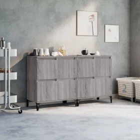 Aparadores 2 uds madera contrachapada gris Sonoma 60x35x70 cm de vidaXL, Aparadores - Ref: Foro24-3185765, Precio: 151,66 €, ...