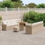 Conjunto de sofá de jardín con cojín 11 pcs beige y crema en Sofás de exterior | Comprar online en Foru.es