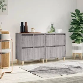 Aparadores 2 uds madera contrachapada gris Sonoma 60x35x70 cm de vidaXL, Aparadores - Ref: Foro24-3185757, Precio: 117,07 €, ...