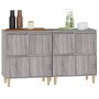 Aparadores 2 uds madera contrachapada gris Sonoma 60x35x70 cm de vidaXL, Aparadores - Ref: Foro24-3185757, Precio: 118,30 €, ...