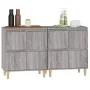 Aparadores 2 uds madera contrachapada gris Sonoma 60x35x70 cm de vidaXL, Aparadores - Ref: Foro24-3185757, Precio: 117,07 €, ...