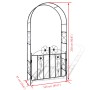 Puerta De Arco De Jardín de vidaXL, Pérgolas, arcos y enrejados de jardín - Ref: Foro24-40784, Precio: 110,32 €, Descuento: %