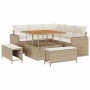 Conjunto de sofá de jardín con cojín 8 pcs beige y crema en Sofás de exterior | Comprar online en Foru.es