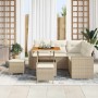 Conjunto de sofá de jardín con cojín 8 pcs beige y crema en Sofás de exterior | Comprar online en Foru.es