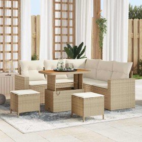 Conjunto de sofá de jardín con cojín 8 pcs beige y crema en Sofás de exterior | Comprar online en Foru.es