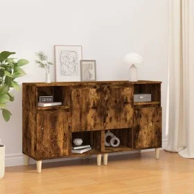 Aparadores 2 uds madera contrachapada roble ahumado 60x35x70 cm de vidaXL, Aparadores - Ref: Foro24-3185724, Precio: 135,56 €...