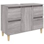 Set de muebles de baño 3 pzas madera contrachapada gris sonoma de vidaXL, Muebles de baño - Ref: Foro24-3185603, Precio: 222,...