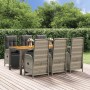 Set comedor jardín 7 pzas y cojines ratán sintético gris de vidaXL, Conjuntos de jardín - Ref: Foro24-3185048, Precio: 984,03...