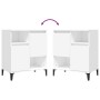 Aparadores 2 uds madera contrachapada blanco 60x35x70 cm de vidaXL, Aparadores - Ref: Foro24-3185727, Precio: 114,83 €, Descu...