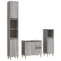 Set de muebles de baño 3 pzas madera contrachapada gris sonoma de vidaXL, Muebles de baño - Ref: Foro24-3185541, Precio: 187,...