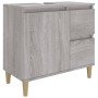Set de muebles de baño 3 pzas madera contrachapada gris sonoma de vidaXL, Muebles de baño - Ref: Foro24-3185541, Precio: 187,...