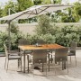 Set comedor jardín 7 pzas y cojines ratán sintético gris de vidaXL, Conjuntos de jardín - Ref: Foro24-3184996, Precio: 496,84...