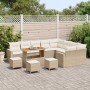 Conjunto de sofá de jardín con cojín 13 pcs beige y crema en Sofás de exterior | Comprar online en Foru.es