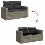 Conjunto de sofá de jardín con cojín 13 pcs Gris en Sofás de exterior | Comprar online en Foru.es