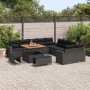 Conjunto de sofá de jardín con cojín 13 pcs Negro en Sofás de exterior | Comprar online en Foru.es