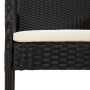 Set de comedor de jardín 9 pzas y cojines ratán sintético negro de vidaXL, Conjuntos de jardín - Ref: Foro24-3185016, Precio:...
