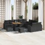 Conjunto de sofás de jardín 17 pcs Negro ratán sintético en Sofás de exterior | Comprar online en Foru.es