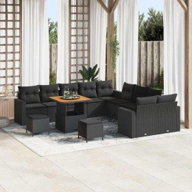 Conjunto de sofás de jardín 17 pcs Negro ratán sintético en Sofás de exterior | Comprar online en Foru.es