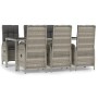 Set comedor jardín 7 pzas y cojines ratán sintético gris de vidaXL, Conjuntos de jardín - Ref: Foro24-3185027, Precio: 946,70...