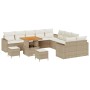 Conjunto de sofás de jardín con cojín 17 pcs Beige y Crema en Sofás de exterior | Comprar online en Foru.es