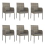 Set comedor jardín 7 pzas y cojines ratán sintético gris de vidaXL, Conjuntos de jardín - Ref: Foro24-3185020, Precio: 446,94...