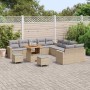 Conjunto de sofás de jardín con cojín 17 pcs Beige y Gris Claro en Sofás de exterior | Comprar online en Foru.es