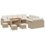 Conjunto de sofás de jardín con cojín 18 pcs Beige y Crema en Sofás de exterior | Comprar online en Foru.es