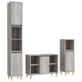 Set de muebles de baño 3 pzas madera contrachapada gris sonoma de vidaXL, Muebles de baño - Ref: Foro24-3185619, Precio: 188,...