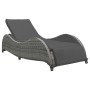 Tumbona con cojín ratán sintético gris antracita de vidaXL, Camas para exteriores - Ref: Foro24-49494, Precio: 281,41 €, Desc...