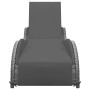 Tumbona con cojín ratán sintético gris antracita de vidaXL, Camas para exteriores - Ref: Foro24-49494, Precio: 281,41 €, Desc...