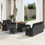 Conjunto de sofás de jardín 10 pcs Negro ratán sintético en Sofás de exterior | Comprar online en Foru.es