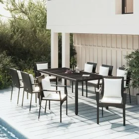 9-piece garden dining set and black synthetic rattan cushions by vidaXL, Garden sets - Ref: Foro24-3157956, Price: 800,50 €, ...