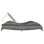 Tumbona con cojín ratán sintético gris antracita de vidaXL, Camas para exteriores - Ref: Foro24-49494, Precio: 281,41 €, Desc...