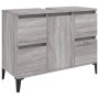 Set de muebles de baño 3 pzas madera contrachapada gris sonoma de vidaXL, Muebles de baño - Ref: Foro24-3185611, Precio: 219,...