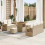 Conjunto de sofás de jardín con cojín 10 pcs Beige y Crema en Sofás de exterior | Comprar online en Foru.es