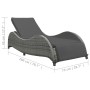 Tumbona con cojín ratán sintético gris antracita de vidaXL, Camas para exteriores - Ref: Foro24-49494, Precio: 281,41 €, Desc...