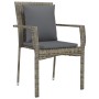 Set comedor jardín 7 pzas y cojines ratán sintético gris de vidaXL, Conjuntos de jardín - Ref: Foro24-3157961, Precio: 532,32...