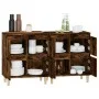 Aparadores 2 uds madera contrachapada roble ahumado 60x35x70 cm de vidaXL, Aparadores - Ref: Foro24-3185756, Precio: 113,29 €...