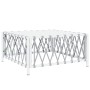 Juego de muebles de jardín 11 piezas con cojines acero blanco de vidaXL, Conjuntos de jardín - Ref: Foro24-3186928, Precio: 7...
