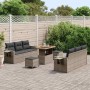 Conjunto de sofá de jardín con cojín Manual 9 pcs Gris en Sofás de exterior | Comprar online en Foru.es