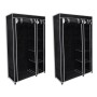 Armarios de tela 2 unidades negro de vidaXL, Armarios roperos - Ref: Foro24-60720, Precio: 81,94 €, Descuento: %