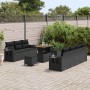 Conjunto de sofá de jardín con cojín 10 pcs Negro en Sofás de exterior | Comprar online en Foru.es
