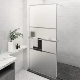 Shower screen with ESG glass shelf chromed aluminum 100x195cm by vidaXL, Shower walls and screens - Ref: Foro24-3185501, Pric...